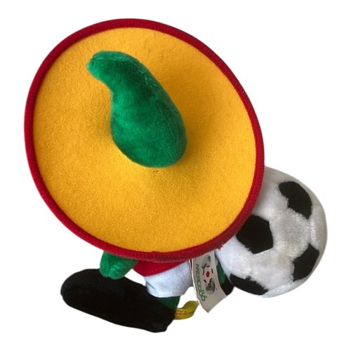 Vtg Official Plush Mascot World Cup MEXICO 1986 PIQUE 23cm New With Tags - Picture 3 of 4