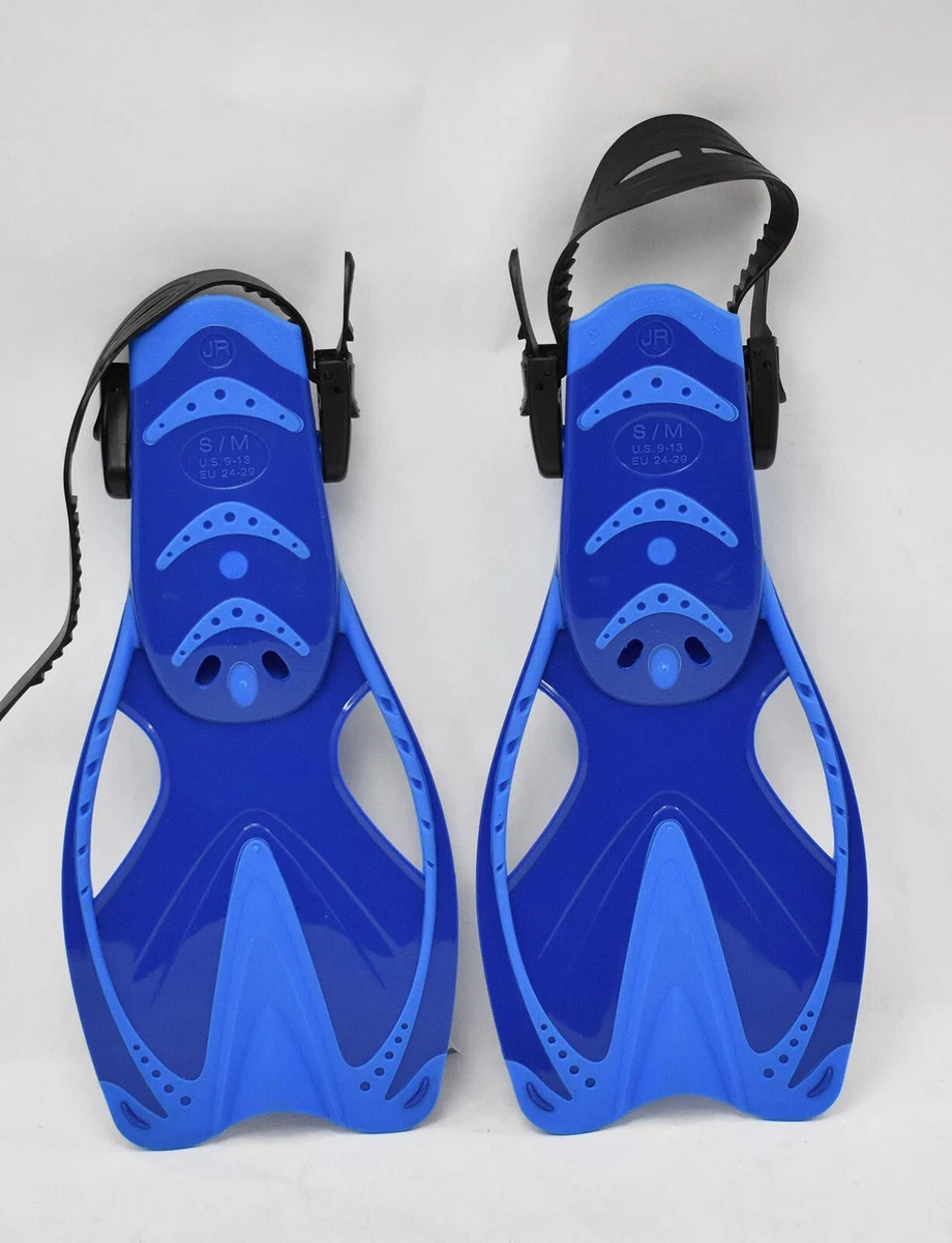 Speedo Dive Jr. Snorkel Flipper Fins Small Medium 9 13 US Blue