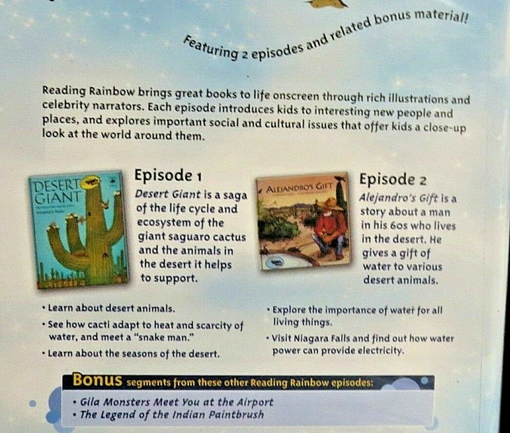 Reading Rainbow, Desert Life,NEW DVD, Desert Giant,Alejandro's