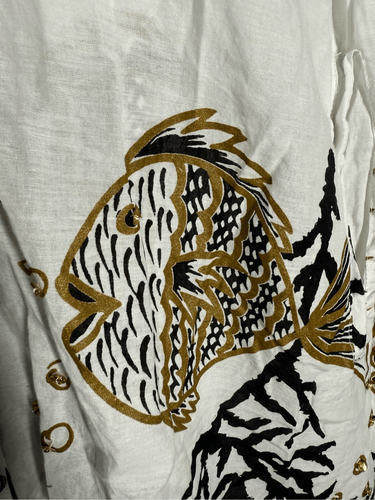 Neu ohne Etikett Club Z Collection Bohemian Beach Größe 1X Shirt/Überwurf Farbe weiß bunt - Bild 2 von 16