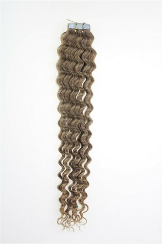 Invisible Tape in Human Hair Extensions Curly Seamless Skin Weft Curly Remy Hair - Picture 47 of 145