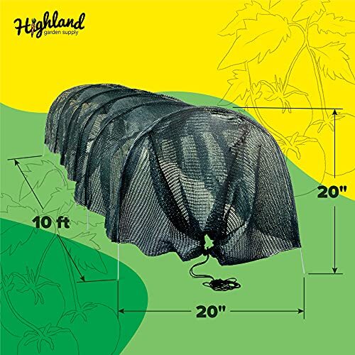 GARDEN TUNNEL SHADE NET Cover Greenhouse Protection HIGHLAND GARDEN SUPPLY - Picture 2 of 7