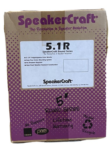 SpeakerCraft 5.1R In-Ceiling Loudspeakers (pair) Bracketless Weather Resistant - Picture 4 of 4