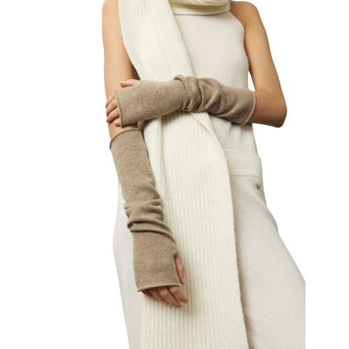 Lisa Yang Aspen Armstulpen 100% Kaschmir Maulwurf Medium Taupe Neu mit Etikett Armstulpen - Bild 16 von 17