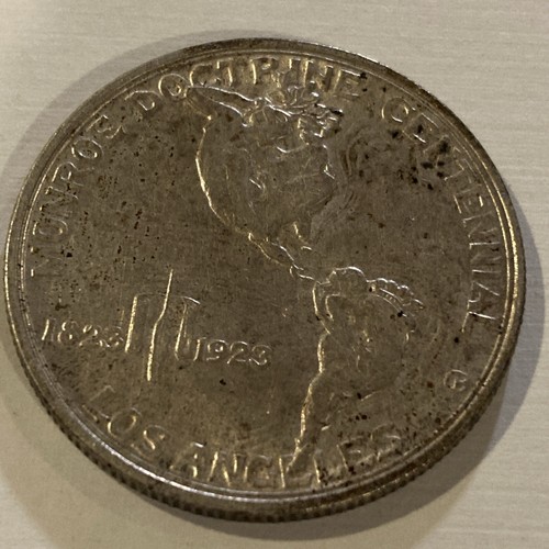 1923-S. Monroe Commemorative Silver Half Dollar About Uncirculated Condition - Picture 3 of 4