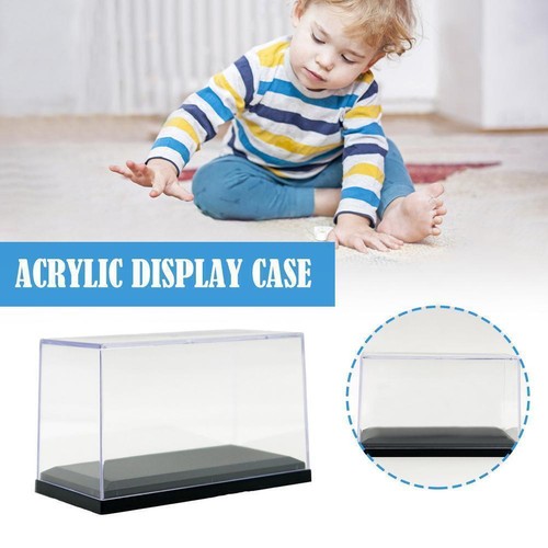 Acrylic Display Case For 1:64 Scale Car Black Base Box For Diecast Model W D3P7 - Picture 2 of 8