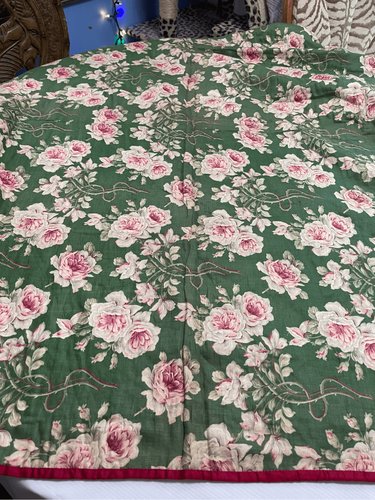Antique Handmade Pieced Patchwork Crazy Quilt Top Handsewn DAMAGED CUT READ - Picture 8 of 8