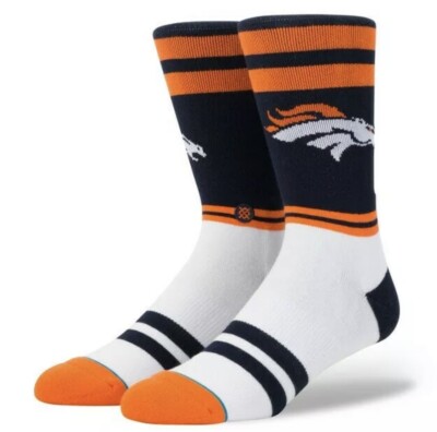 Stance x NFL Denver Broncos Socks 'Broncos Logo' - Size L - Crew - New With Tags