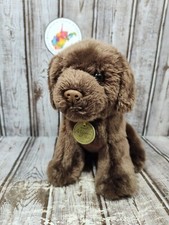 Miyoni Tots Aurora Chocolate Lab Puppy Dog 8  Realistic Plush Stuffed Animal Toy