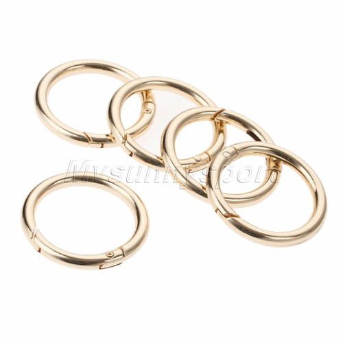 5pcs Spring O Rings Dog Chain Buckles Luggage Sewing Bag Opening Ring Parts - Picture 9 of 12