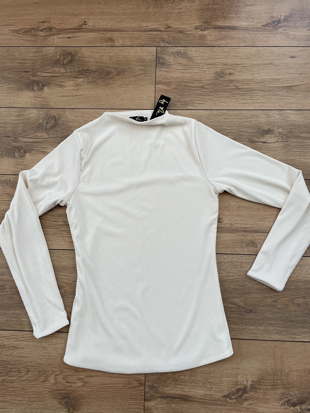 By Me beautiful top long sleeve size M cream beige Double layer material 