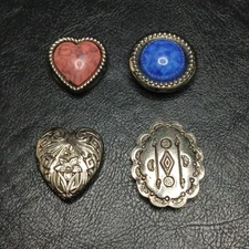 Vintage Signed NONY Four Buttons Cover Diferent Size And Shape. 11/369