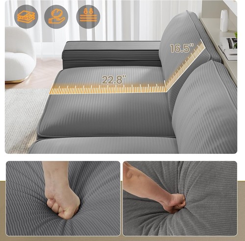 Modern Sofas Couches for Living Room, Comfy Couch with Extra Deep Seats sofa - Picture 13 of 36