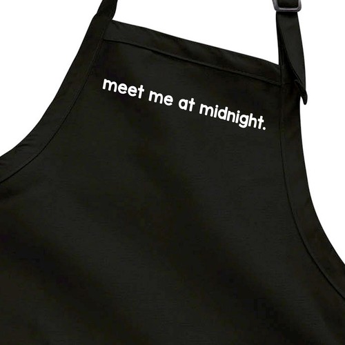 Apron w/Pockets Full-Length Music Lover gift Inspiring Quote Meet Me At Midnight - Picture 2 of 5