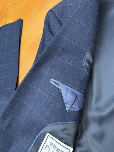 Jos. A. Bank SLIM FIT - 41R (35 W), Wollanzug, FLANELL, FENSTERSCHEIBEN - Bild 9 von 12