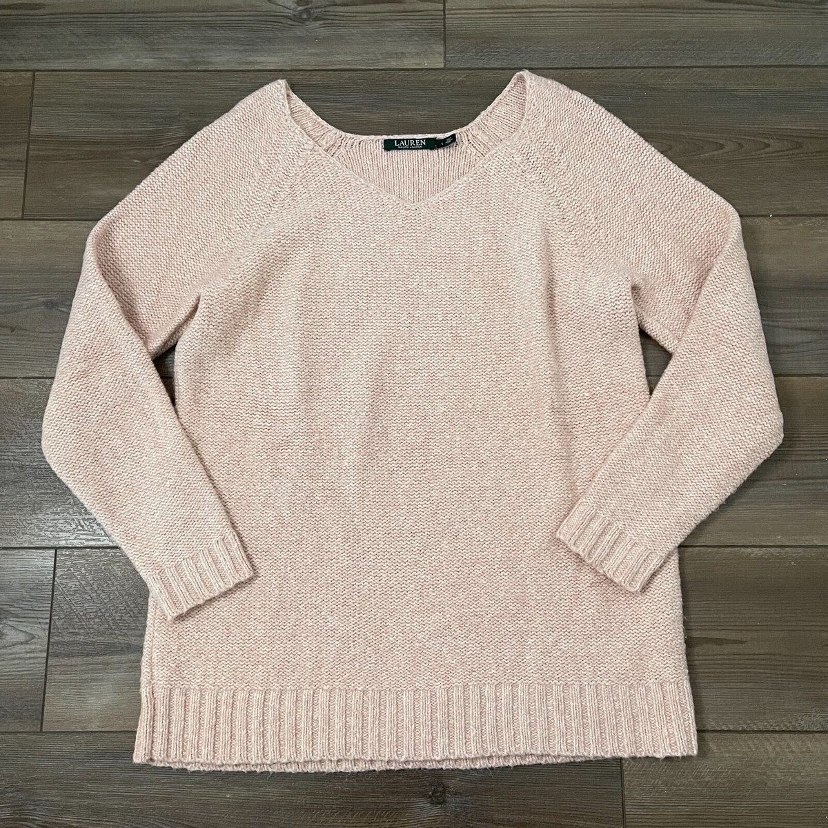 ★★POLO RALPH LAUREN★★ Long sleeve pullover sweater pink Polo Ralph Lauren Women's Size L Pink Pullover Long Sleeve