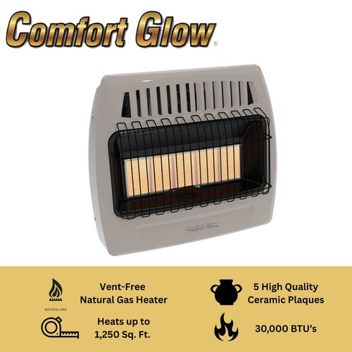 Comfort Glow 30000 BTU Gas Heater, Infrared Vent-Free 1250 sq ft heat - KWN521 - Picture 5 of 11