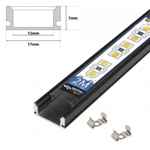 LED Aluprofil Aluminium Profile Alu Leiste Schiene Leuchte 1m 2m LED-Streifen - Bild 55 von 95
