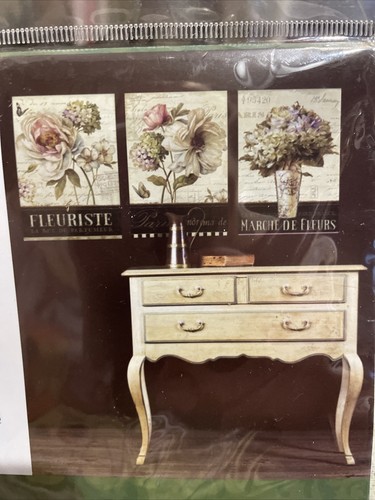 Wallies Peel & Stick Removable Wall Decor Decals Marche De Fleurs Set of 3 14002 - Picture 5 of 9