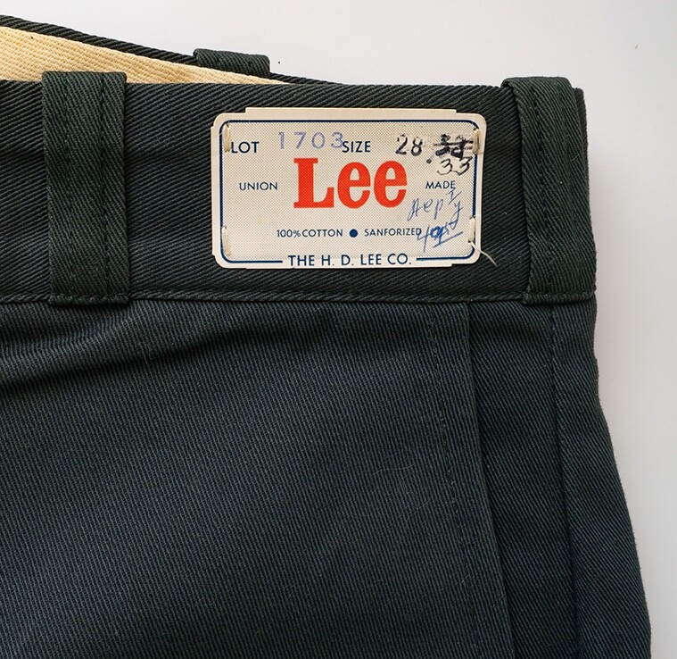 1960s Vintage Lee Work Pants Cotton Twill Union Made Deadstock