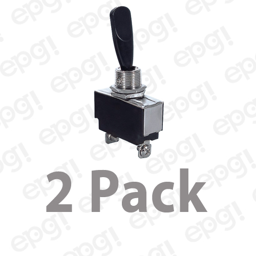 PACK DE 2 - INTERRUPTOR DE PALANCA DE MANGO DE BATE DE ALTA RESISTENCIA SPST (ENCENDIDO/APAGADO) 15A@125V #66-1820-2PK - Imagen 1 de 3