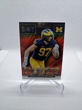 2022-23 Panini Select Draft Picks En Fuego Aidan Hutchinson EN-AH Rookie Card RC