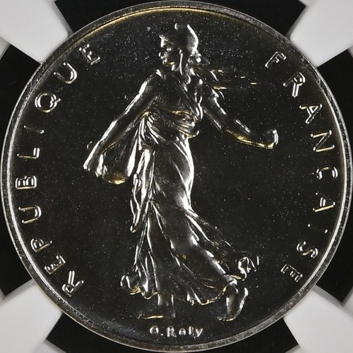 FRANCE. 1977, 1 Franc - NGC PF69 - Top Pop š„RARE PiĆ©fort (Piedfort) - Picture 3 of 5