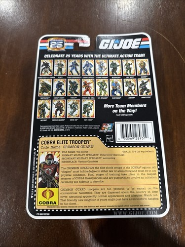 Elite Trooper Crimson Guard Comic G.I. JOE COBRA 25th Anniversary MOC NEW - Picture 3 of 4