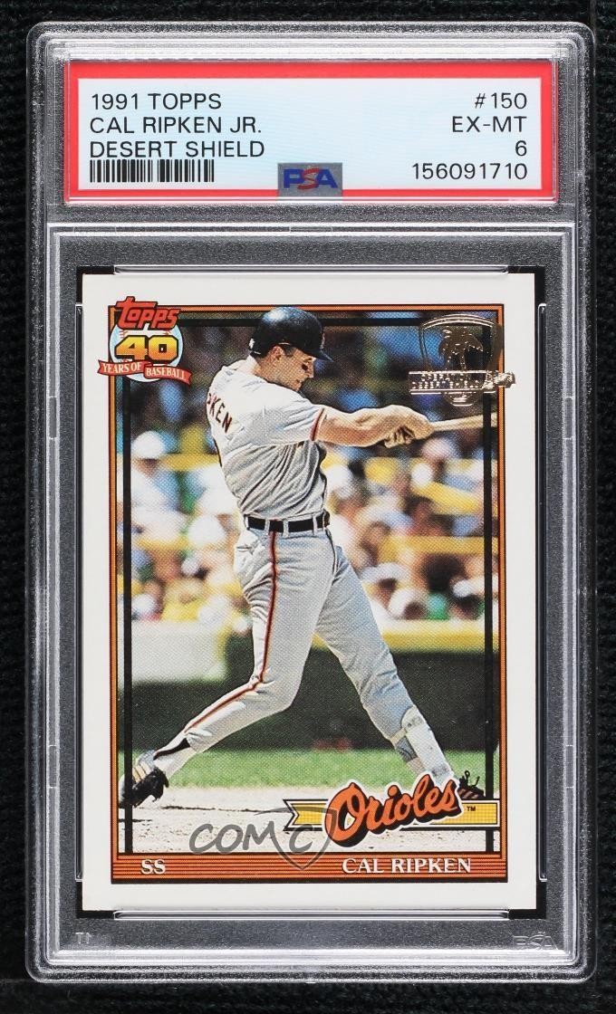 1991 Topps Operation Desert Shield Cal Ripken Jr #150 HOF Shield 1sr2