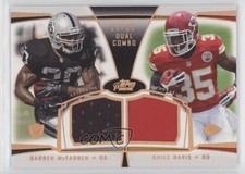 2013 Prime Dual Combo Relics Copper Rainbow /25 Darren McFadden Knile Davis 1i3
