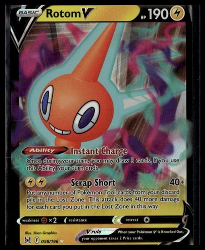 SWSH11: Lost Origin #058/196 Rotom V Ultra Rare