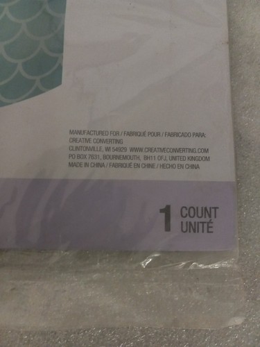 Mermaid Shine Silver Foil Party Tableware & Decorations Centerpiece 9" x 12" - Picture 10 of 10