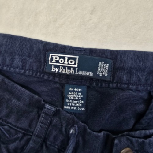 Polo Ralph Lauren Linen Cargo Pants Mens XL Blue Relaxed Fit Cotton Linen Blend - Bild 5 von 11
