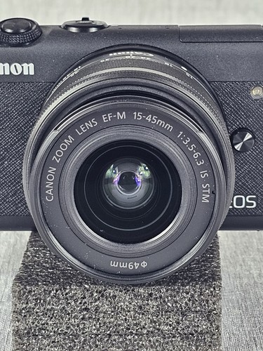 Canon EOS M200 Spiegellose Kamera 15-45mm Objektiv Ladegerät Akku SD Karte Konvolut  - Bild 15 von 24