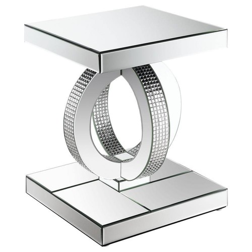 Coaster 15.75 in. Mirror Square End Table - Picture 3 of 7