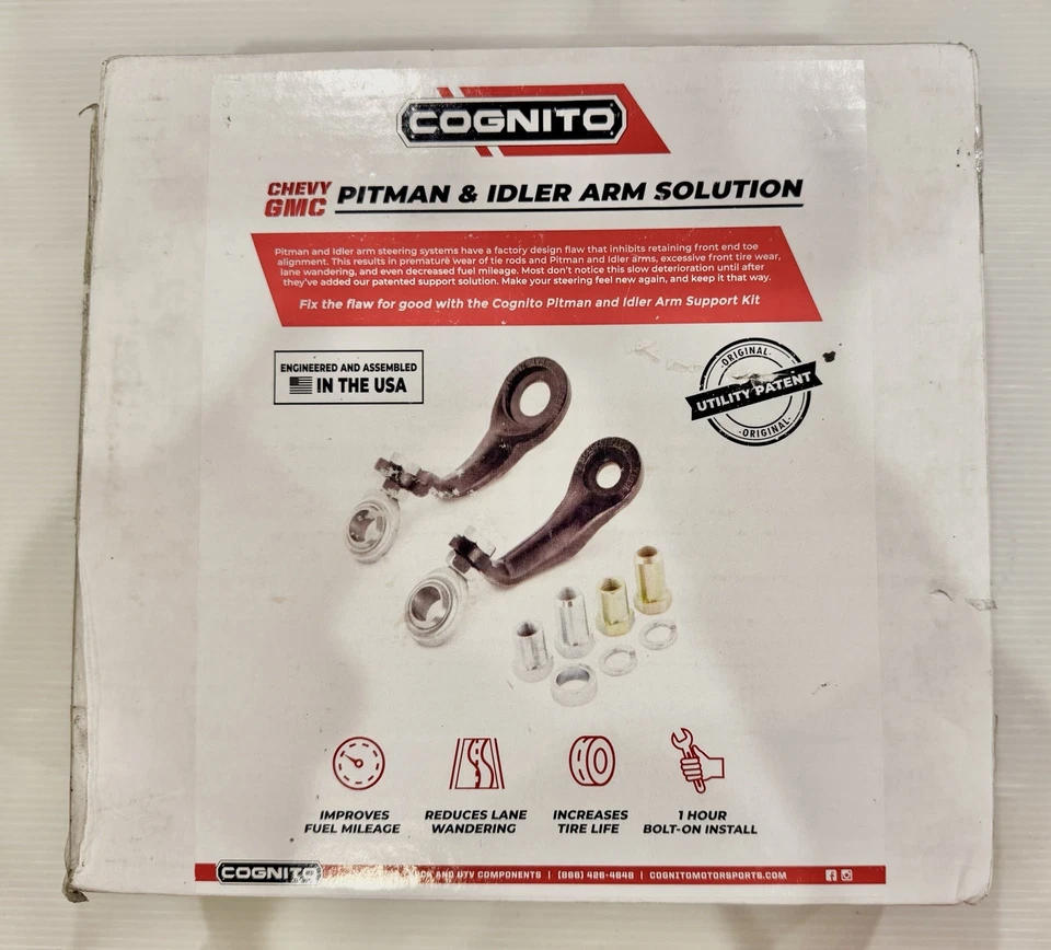 Cognito Forged Pitman Idler Arm Support Kit Silverado/Sierra for 2011-2022 Silve - Image 1 of 3