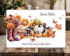 Pumpkin Autumn Customised Cutting Chopping Board Worktop Saver Fall House Gift