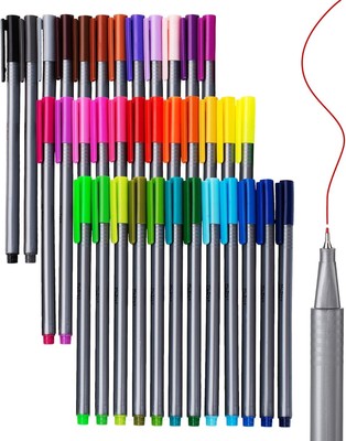 Mr. Pen- Pens, Fineliner 36 Pack, 0.4 mm, Pens Fine Point, Colored Journal Journ