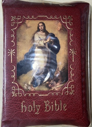 Holy Bible The Holy Angels Edition The Catholic Press 1950s Red Vintage Antique