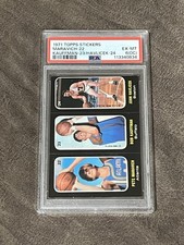 1971 Topps Stickers Pete Maravich #22 Kauffman #23 John Havlicek #24 PSA 6(OC) 