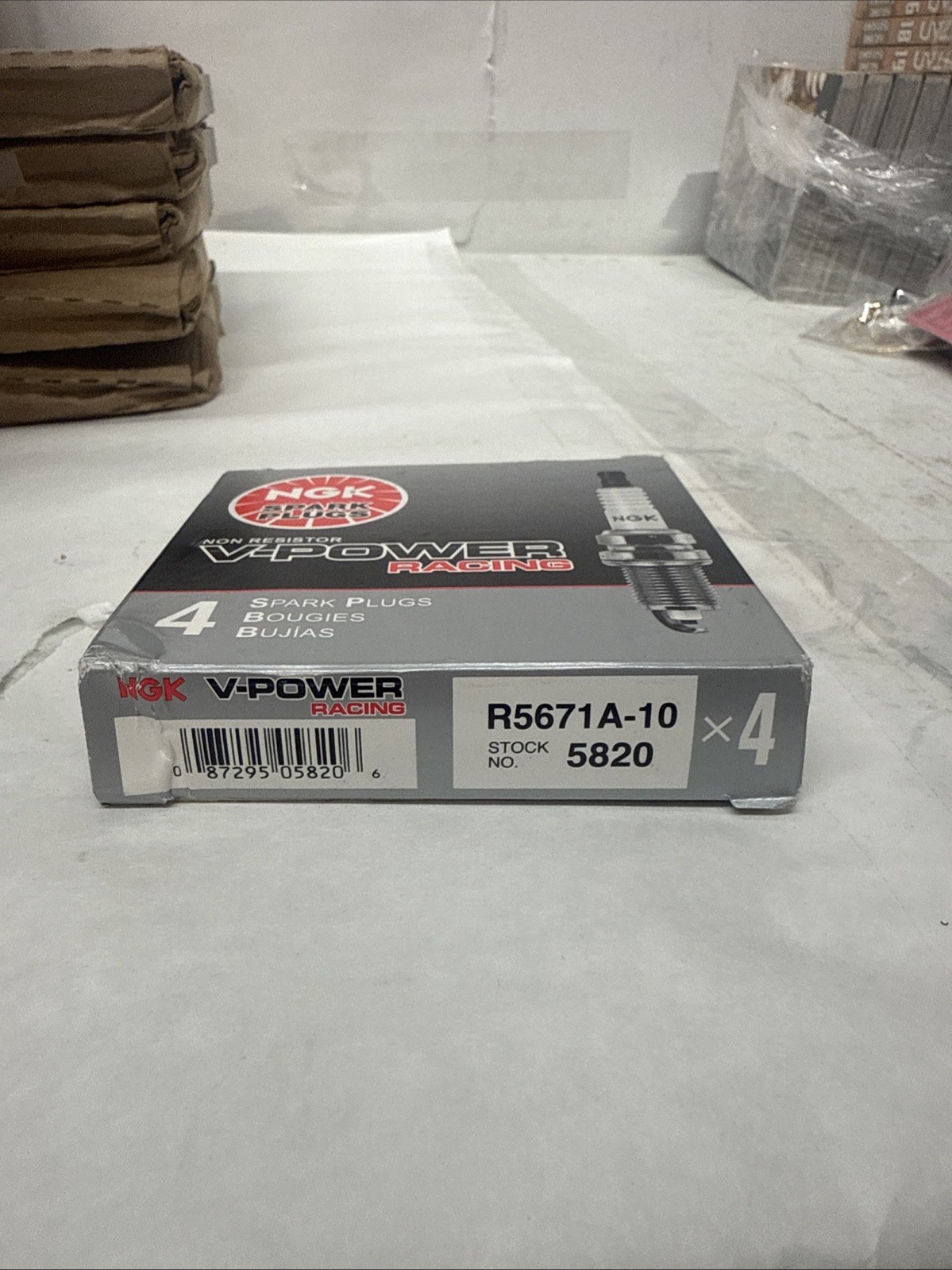 4 Pack NGK 5820 V-Power Racing Spark Plugs R5671A-10 NIB