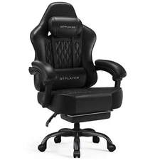Big and Tall Gaming Chair with Footrest, Ergonomic Office Desk Chair with 4.4...