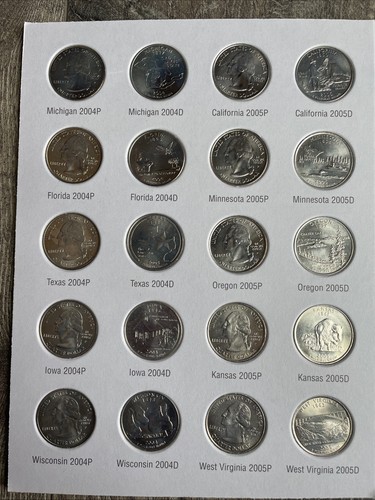 2004-2008 Washington State Quarter Set Missing 5 Coins - Picture 2 of 6