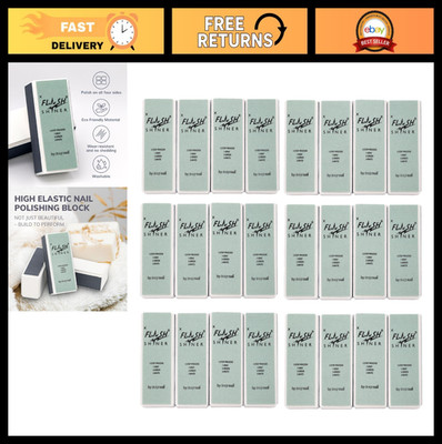 3-Step Nail Buffer Blocks - Pack of 24, Smooth, Condition & Shine - Professional