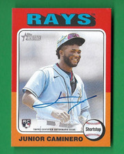 2024 Topps Heritage Junior Caminero AUTO RC, Real One On Card Autograph #ROA-JCA