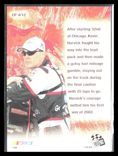 Kevin Harvick 2002 Press Pass Optima #CP4 Cool Persistence Nascar - Picture 2 of 2