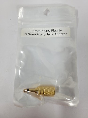 Adaptateur 3,5 mm mâle mono prise vers 3,5 mm femelle mono jack adaptateur * or