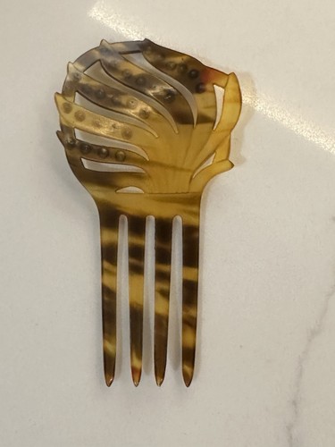 Vintage Early 1900’s Hair Comb With Rhinestones - Picture 4 of 5