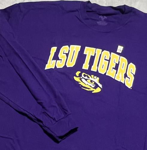 Camiseta de manga larga LSU Tigers para hombre talla XXL púrpura Louisiana State University - Imagen 3 de 5