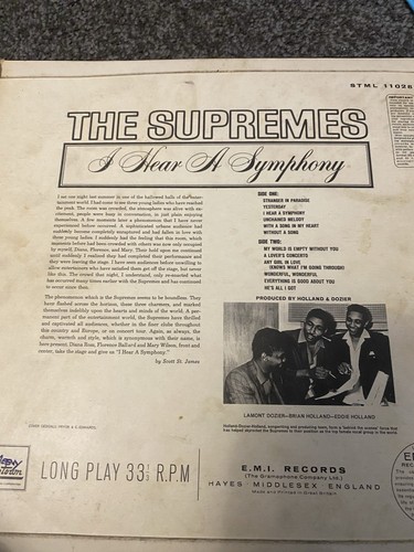 The Supremes, I Hear A Symphony, 1966 Tamla Motown Vinyl Mono Album - Picture 2 of 2